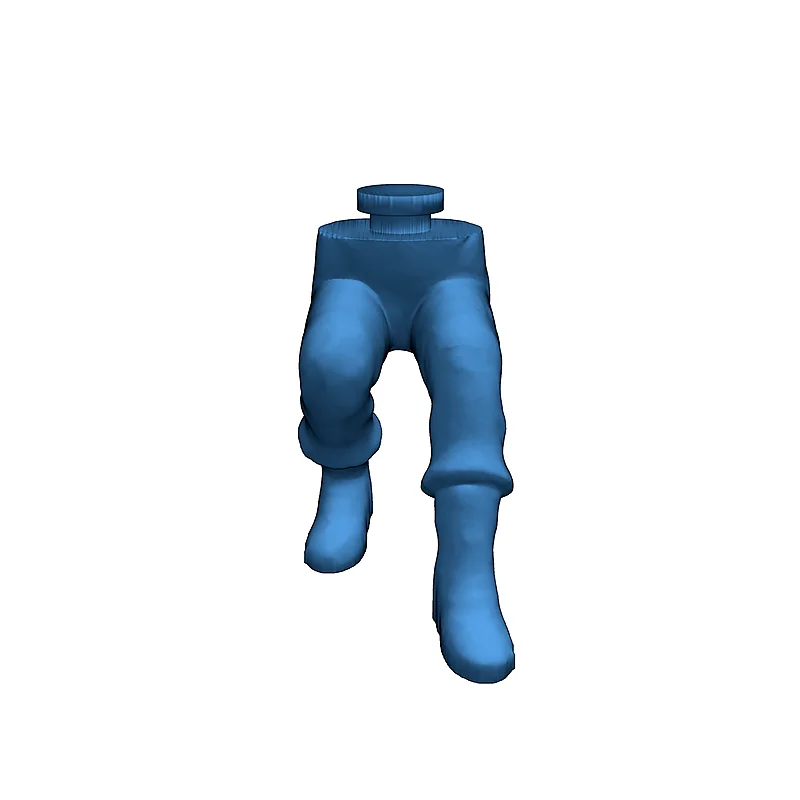 3D модель Мужские сидячие ноги для фигурок Playmates - фото 6