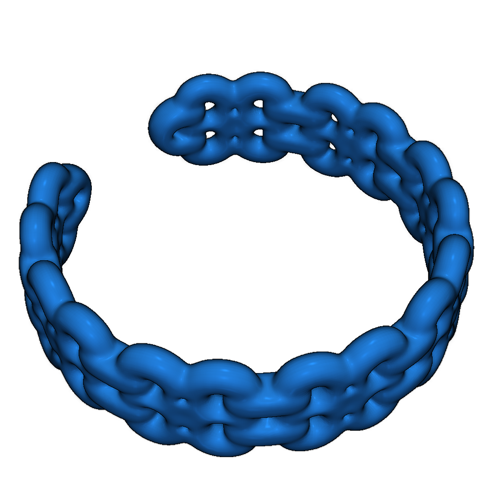 Круглая открытая манжета браслета