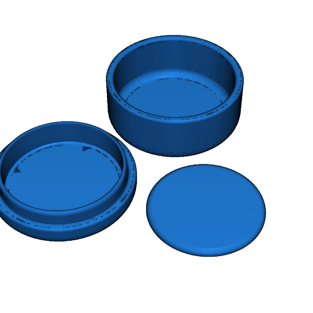 Круглая коробка с крышкой и крышкой для крышки