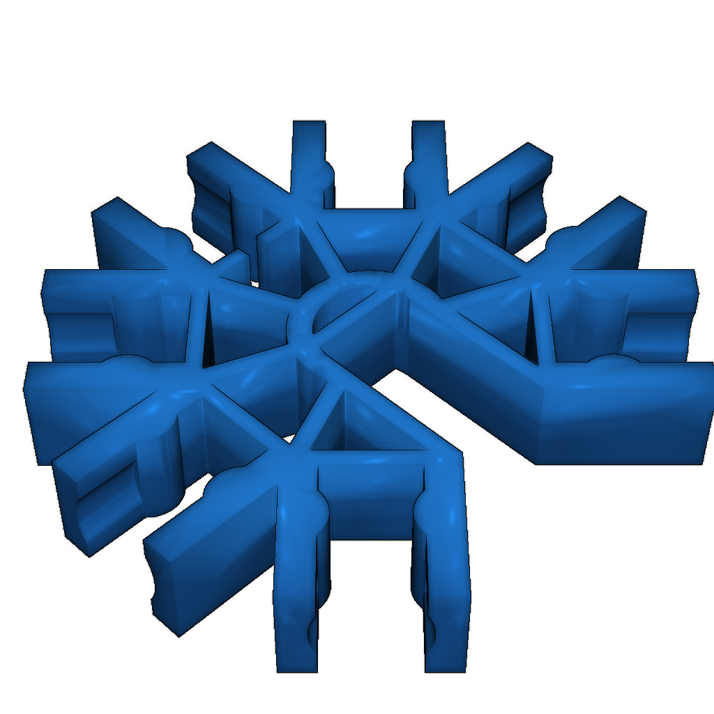 Синий звездный соединитель с открытым сокетом