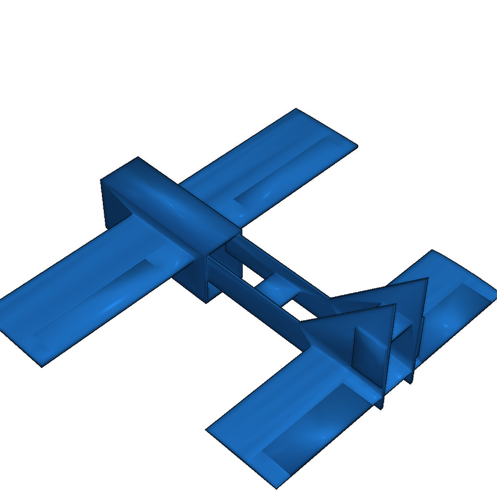 Гладкий планер с открытым фюзеляжем