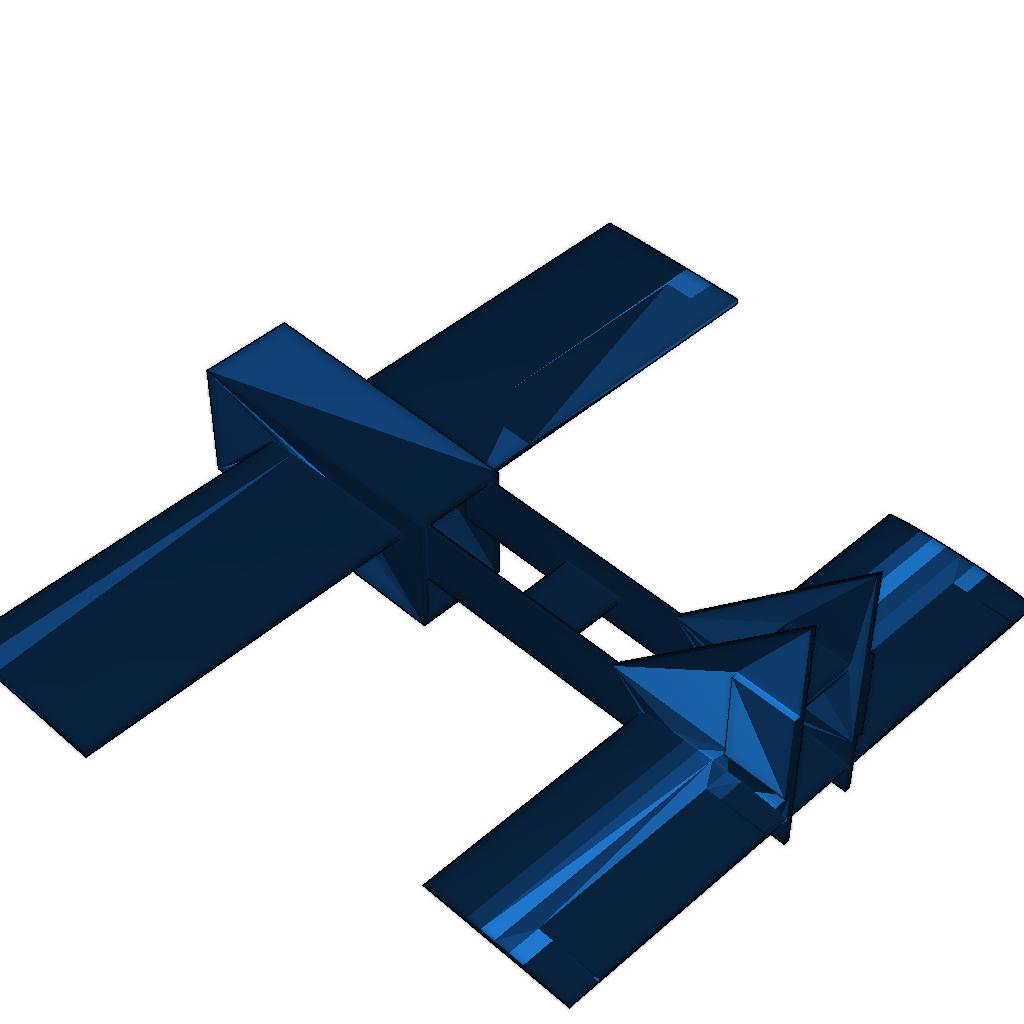 Гладкий планер с открытым фюзеляжем