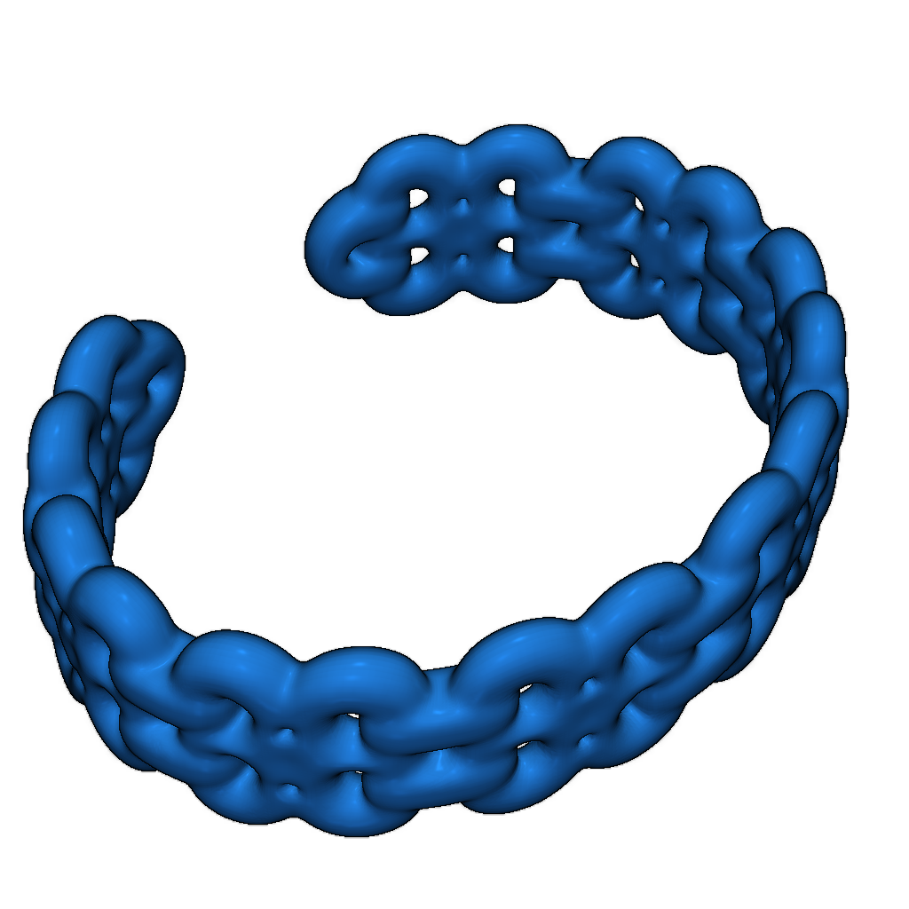 Браслет с открытым эллиптическим манжетом для детей