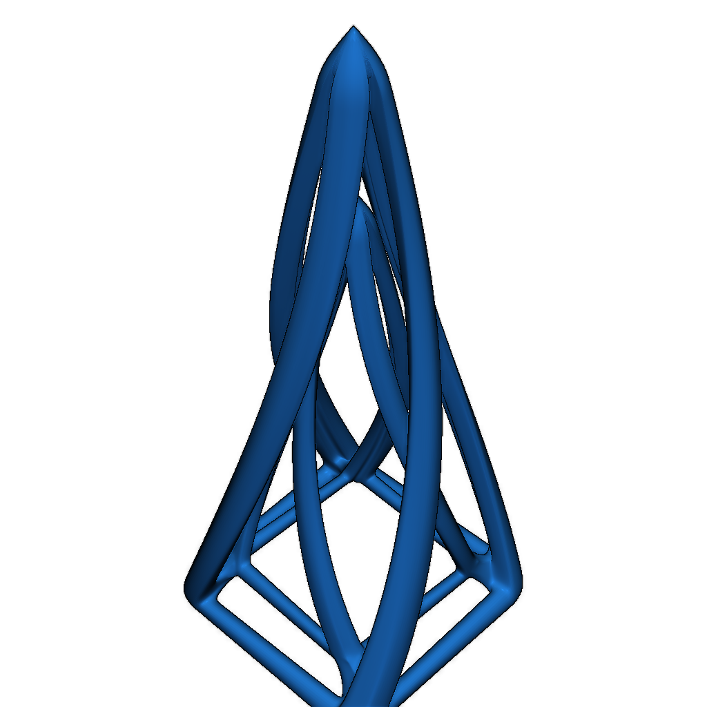 Извивающаяся абстрактная пирамида