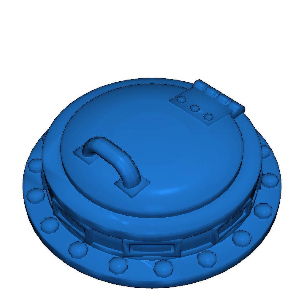 Люк танка 28мм (открытый и закрытый)