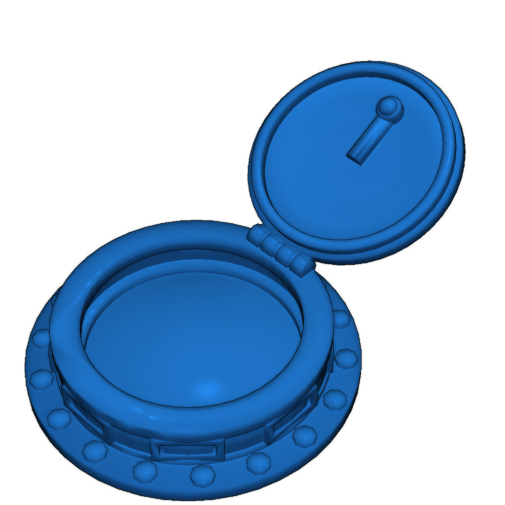 Люк танка 28мм (открытый и закрытый)