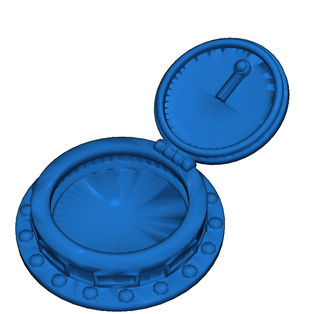 Люк танка 28мм (открытый и закрытый)