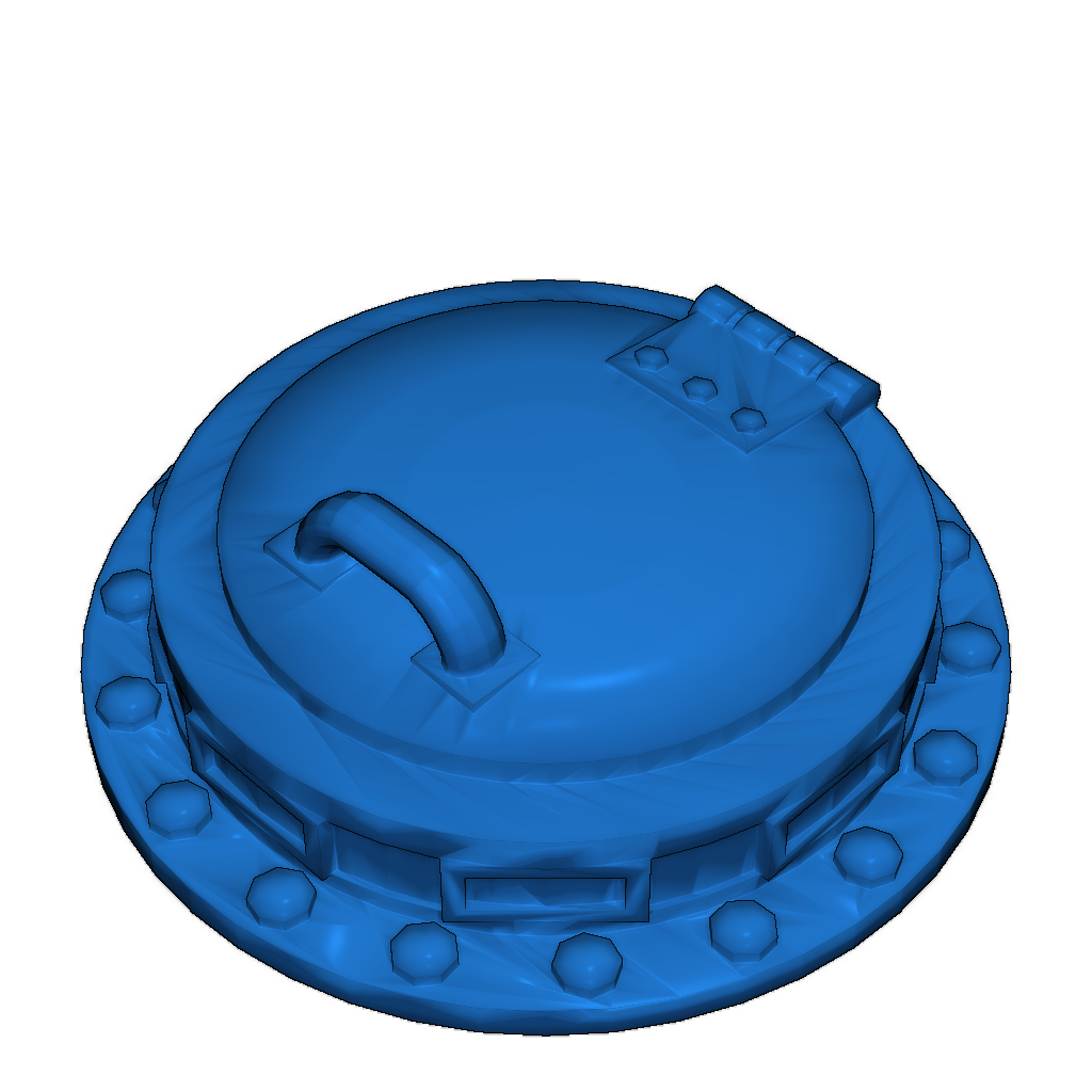 Люк танка 28мм (открытый и закрытый)