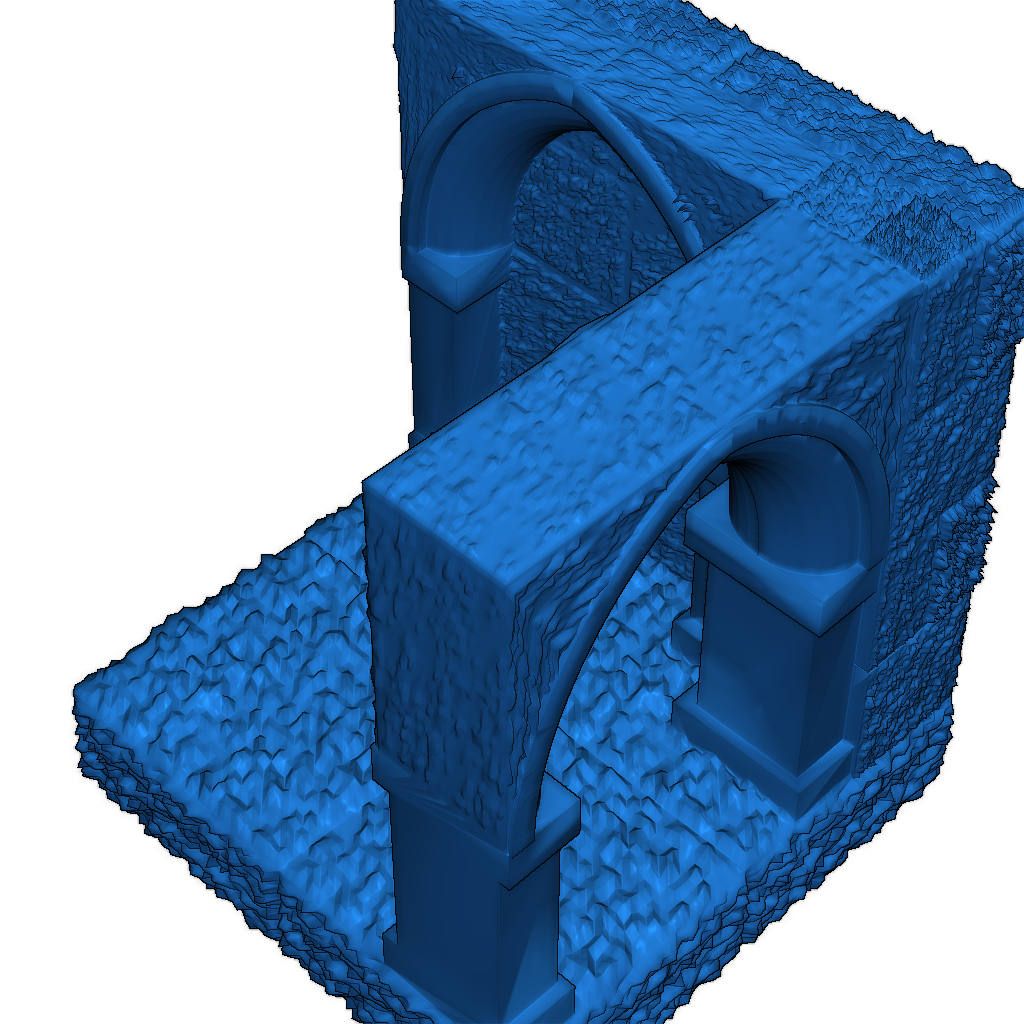 Готическая RPG плитка - 2x2 угол с открытым арочным проемом