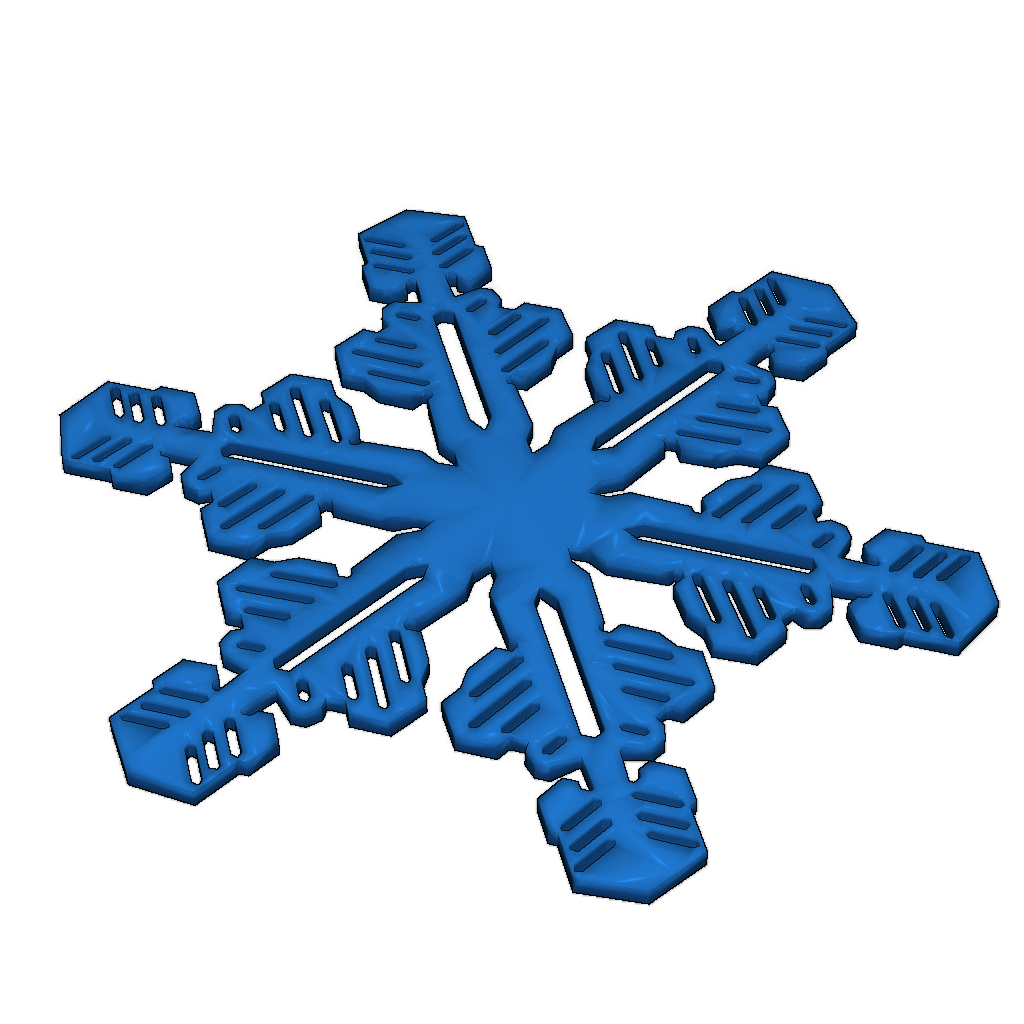 Открытая снежинка