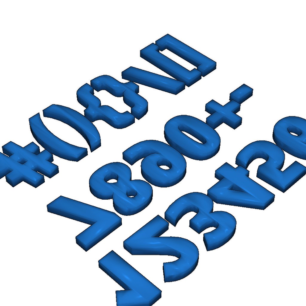 3D алфавит шрифта Open Sans Bold