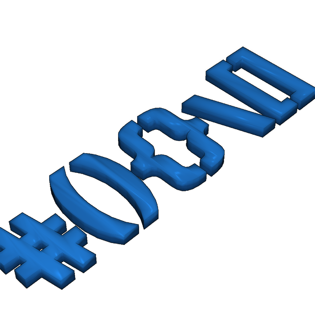 3D алфавит шрифта Open Sans Bold