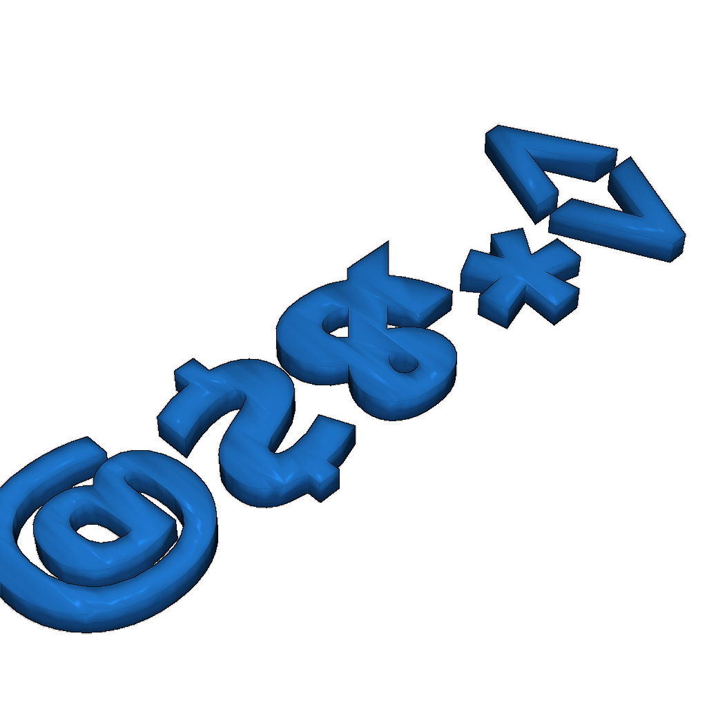 3D алфавит шрифта Open Sans Bold