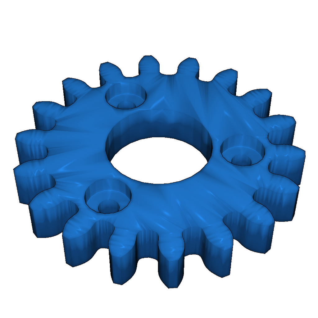 Звезда с тремя лопастями и шестернями