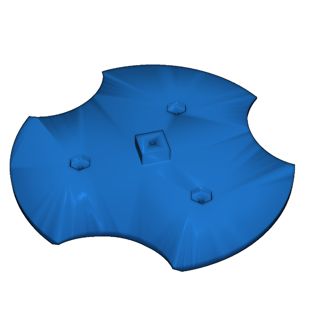 Звезда с тремя лопастями и шестернями