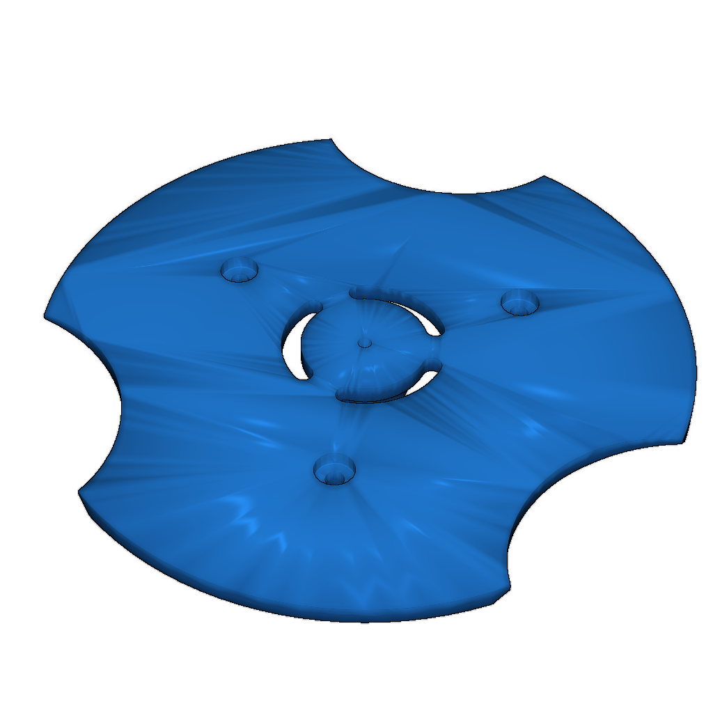 Звезда с тремя лопастями и шестернями