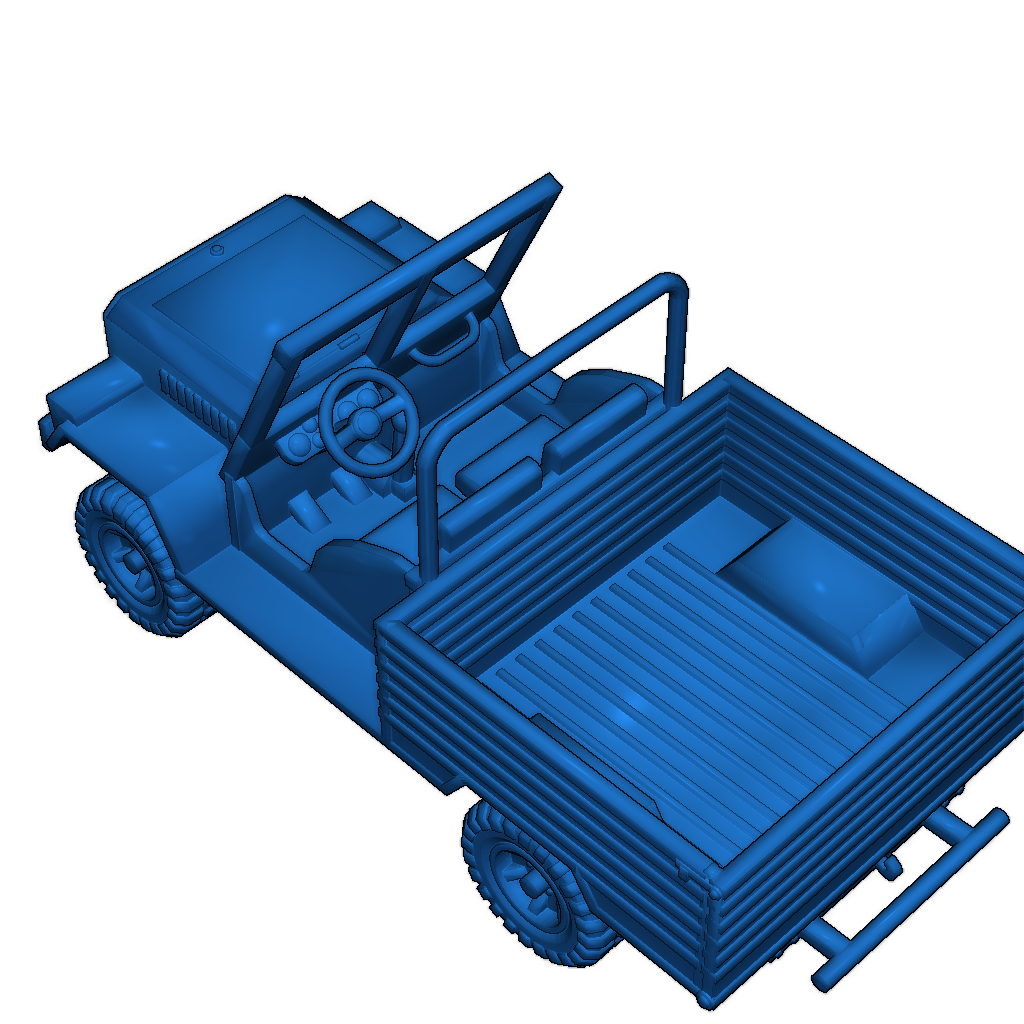 Миниатюра пикапа в масштабе 28мм