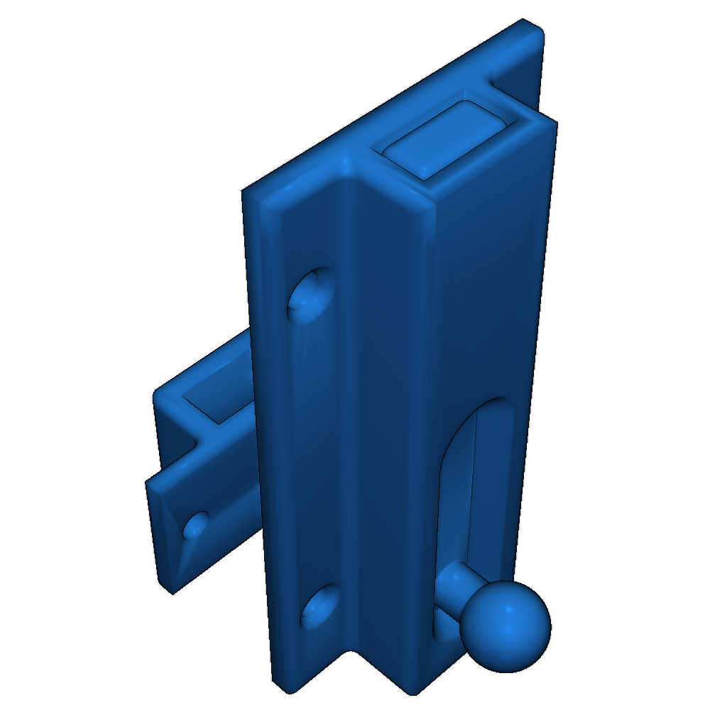 Скользящий дверной засов для печати в сборе