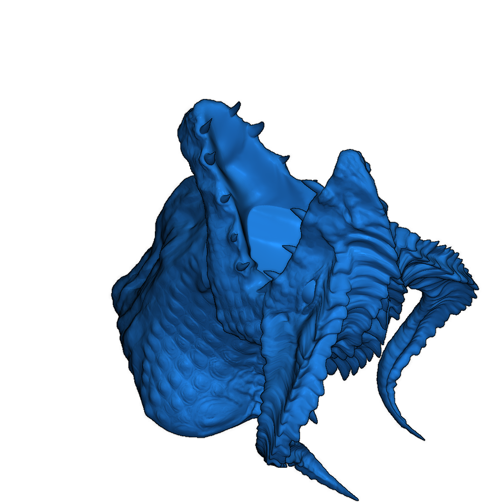 Бюст дракона с открытым ртом