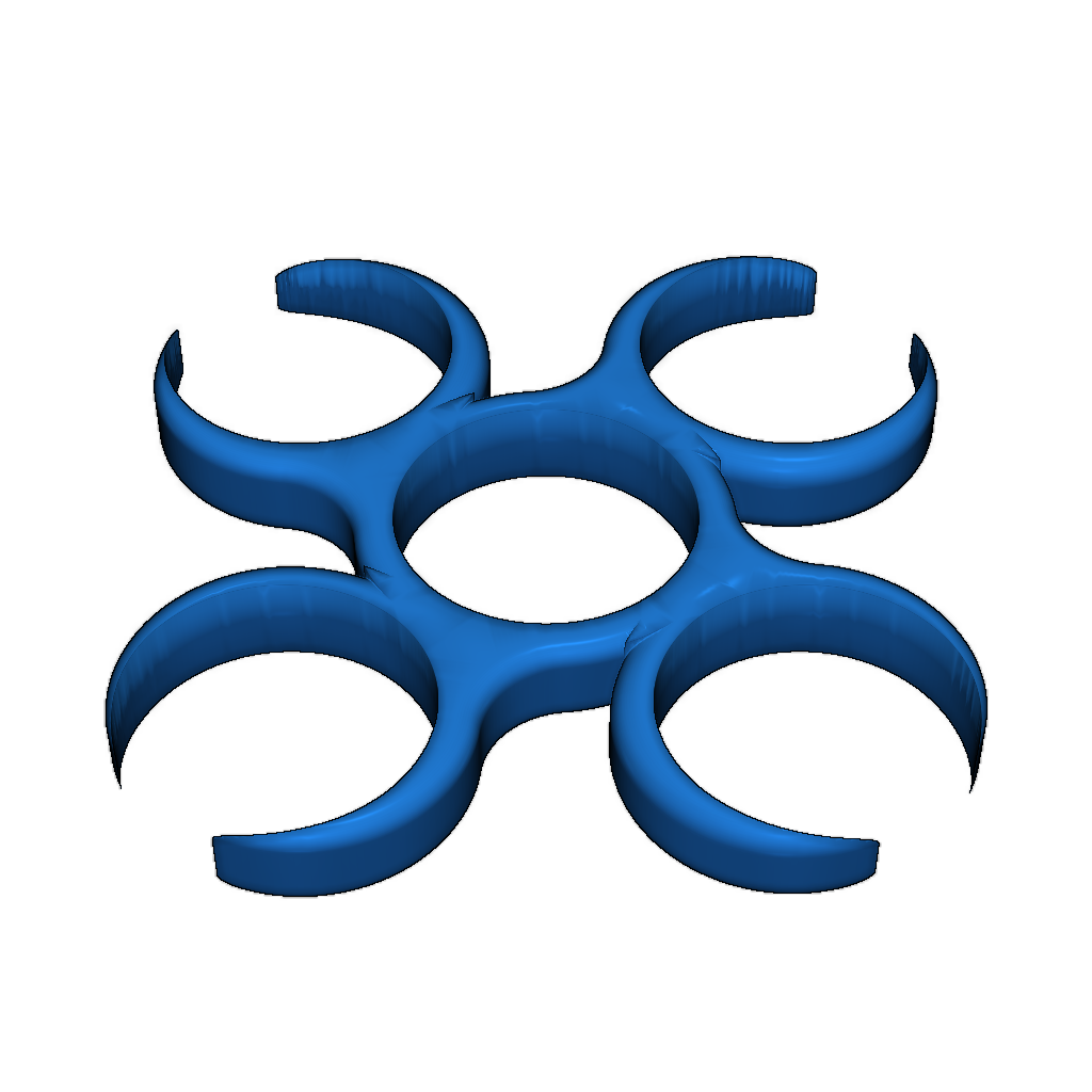 Quad-offset Open Satellite Fidget Spinner