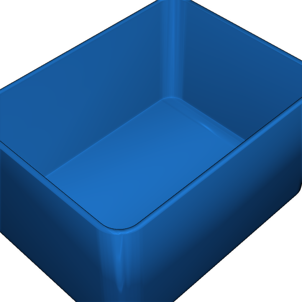 Открытая коробка с закругленными углами