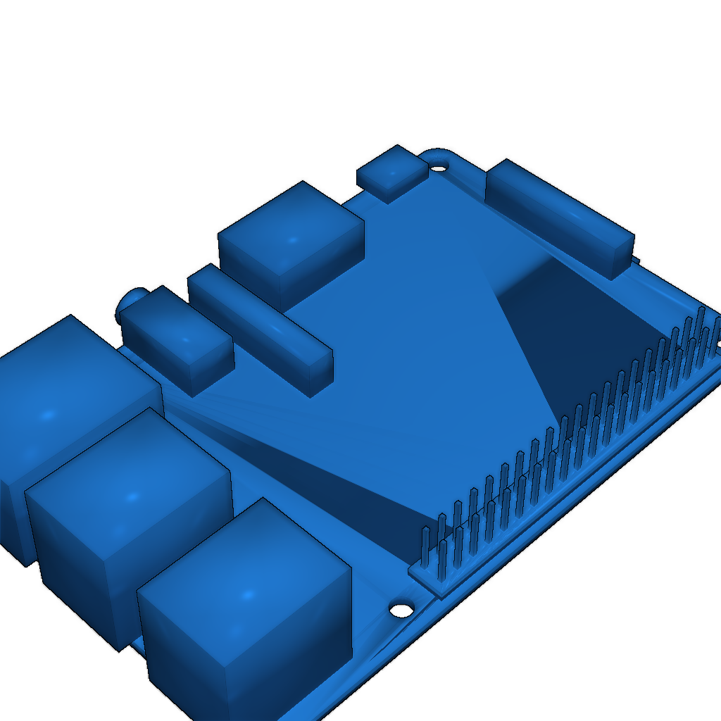 3D модель Raspberry Pi 3 с Hifiberry DAC+
