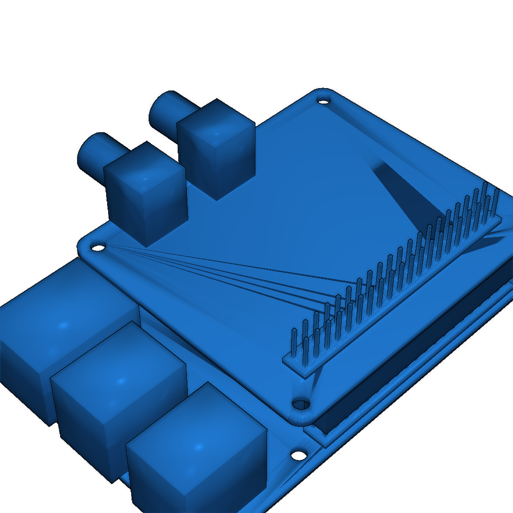 3D модель Raspberry Pi 3 с Hifiberry DAC+