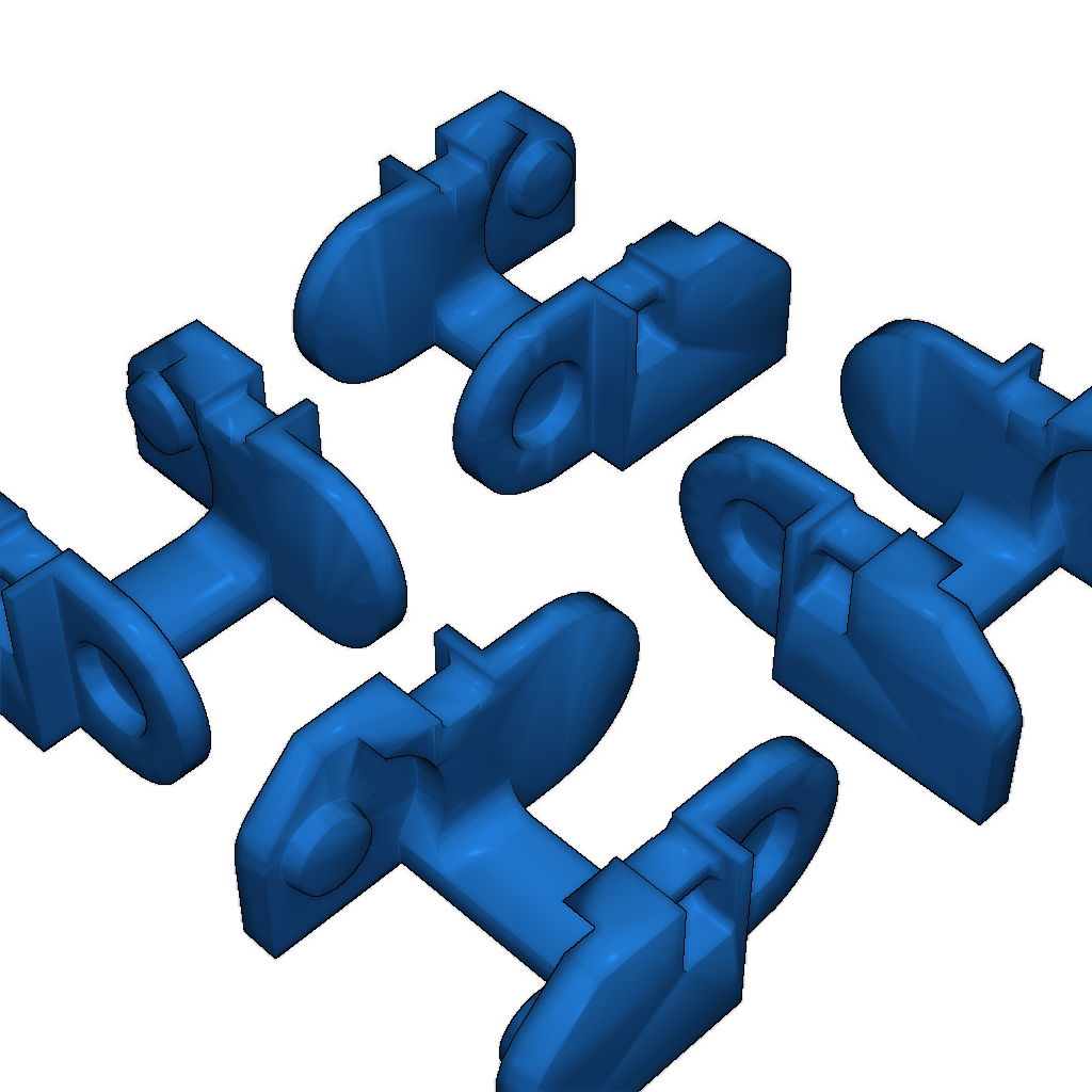 Открытая цепочка для кабеля с клипсами