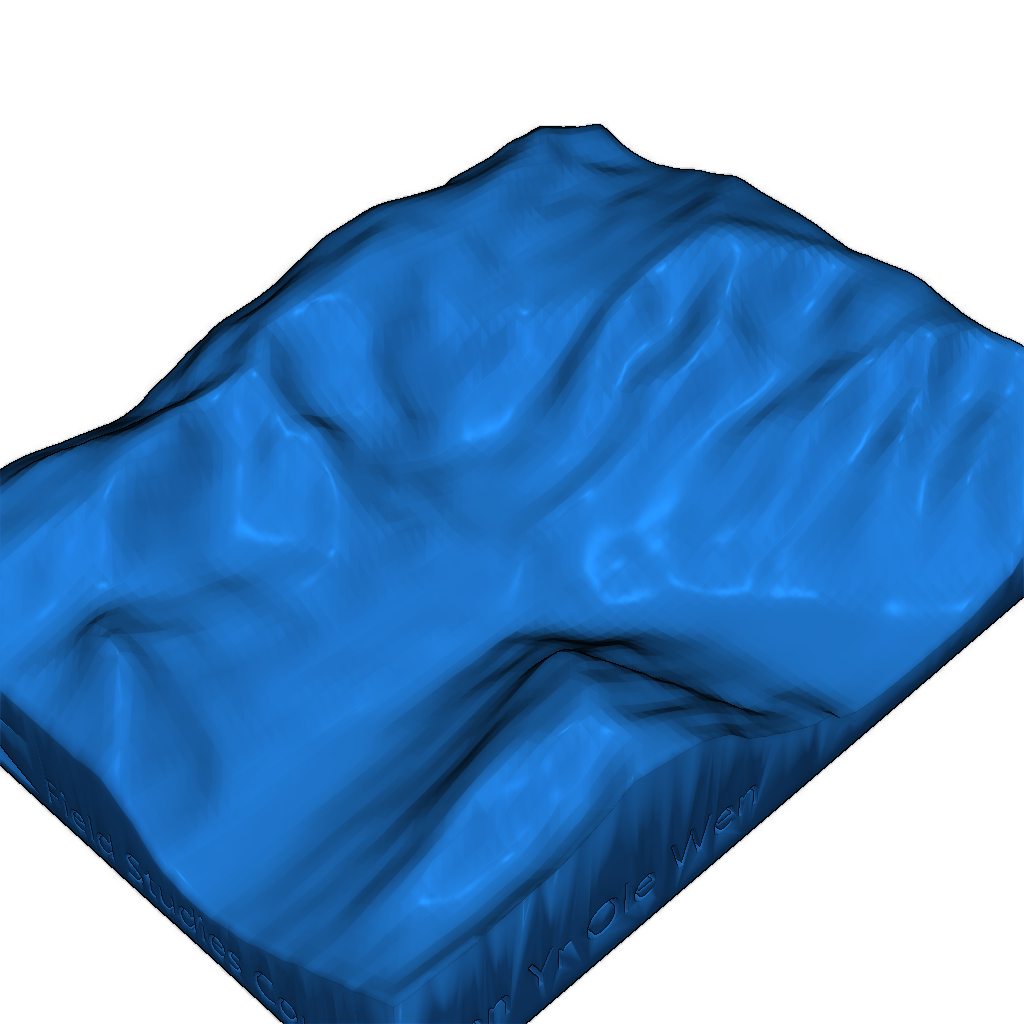 Модель Cwm Idwal и Nant Ffrancon