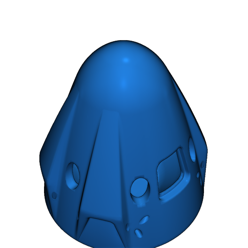 Модель Space X - Dragon 2 с открытыми дверями