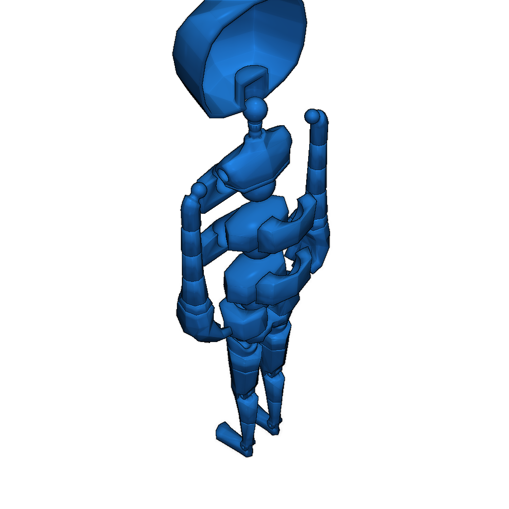 Полуподвижная фигурка с пустотелой конструкцией