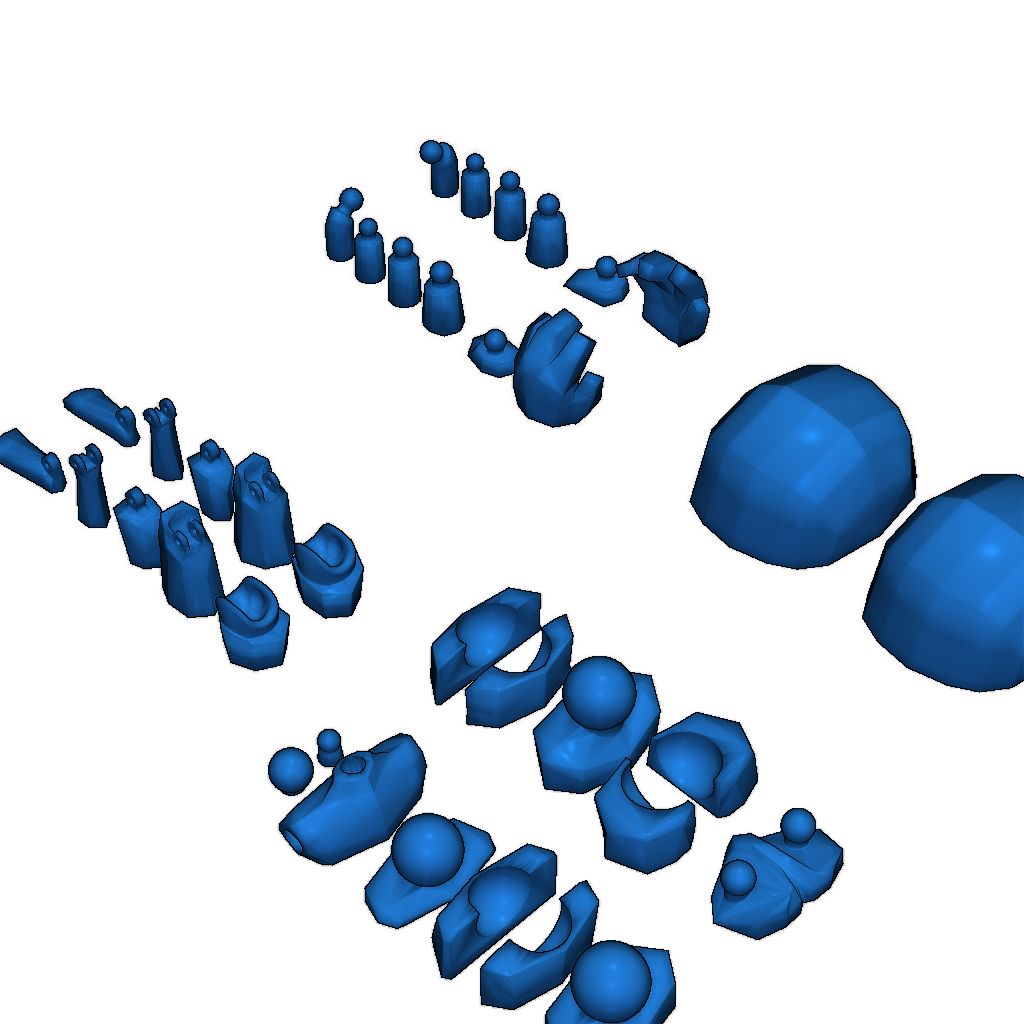Полуподвижная фигурка с пустотелой конструкцией