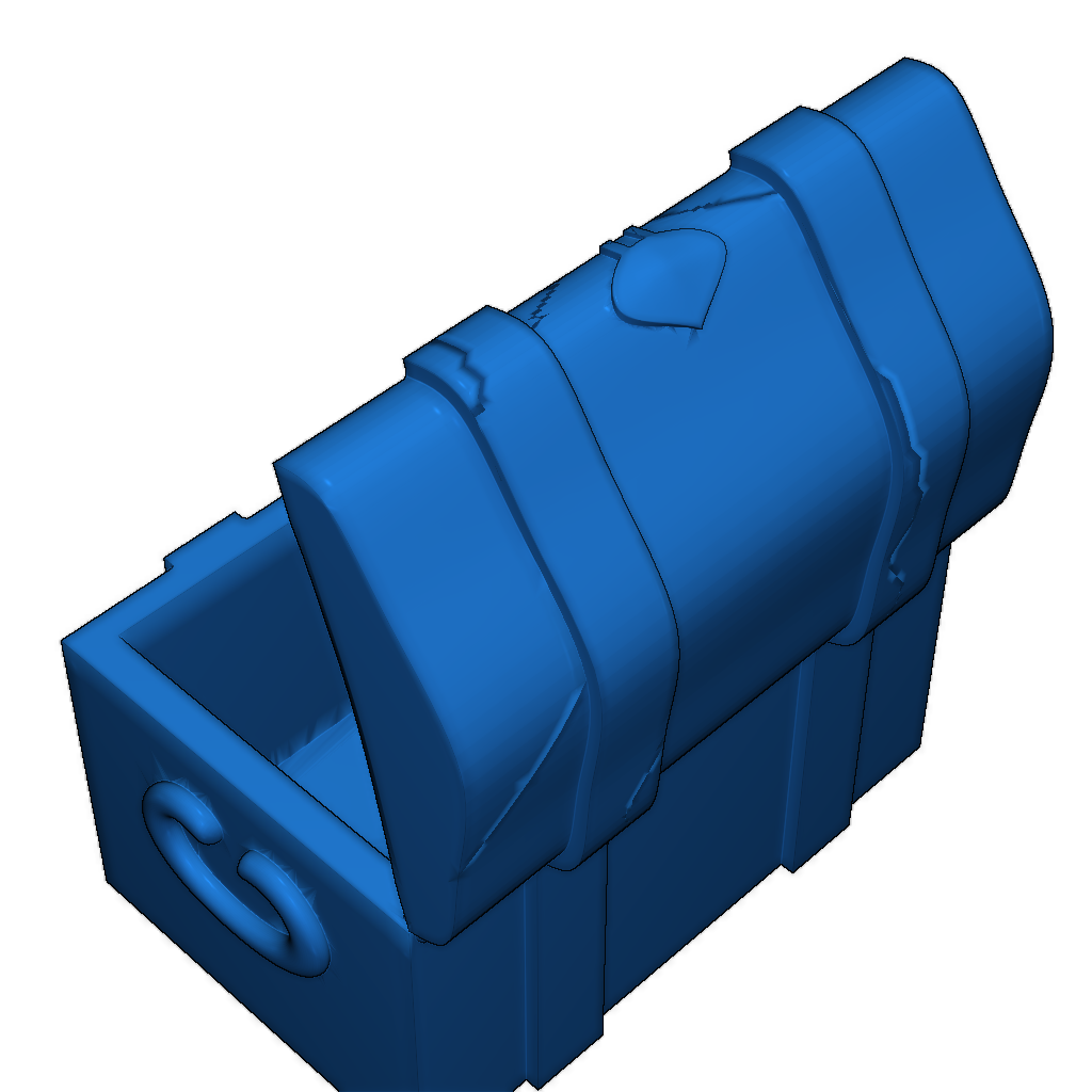 Открытый сундук с сокровищами