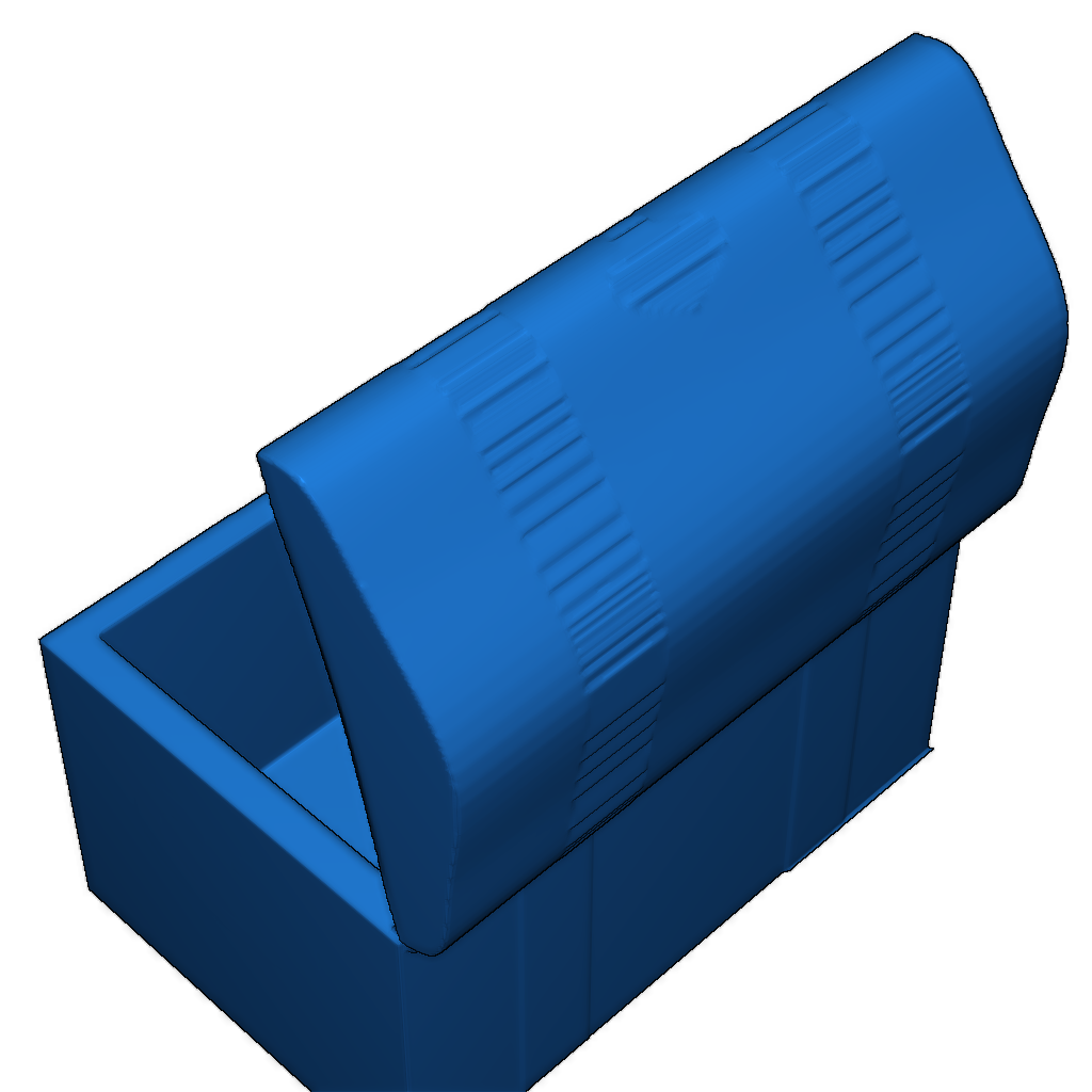 Открытый сундук с двойной экструзией