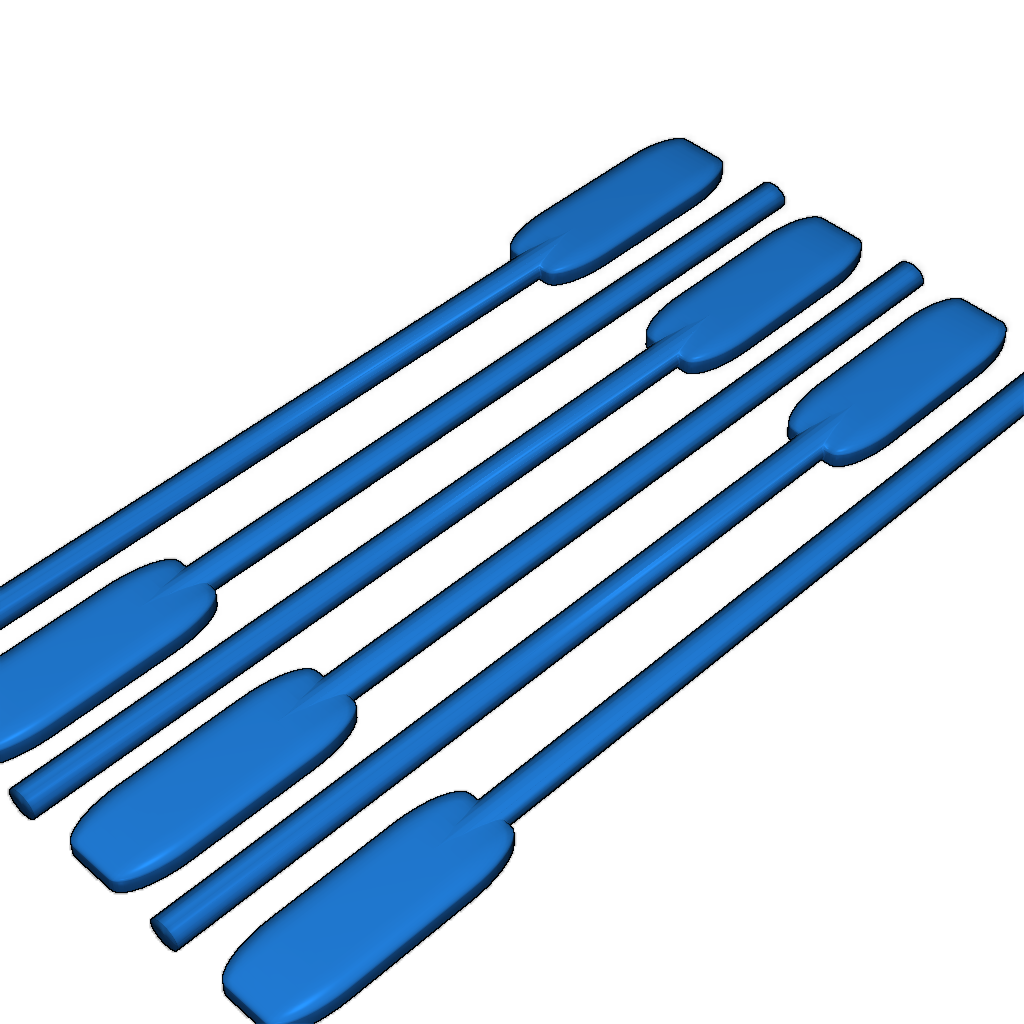 Длинное судно DnD с веслами и мачтой