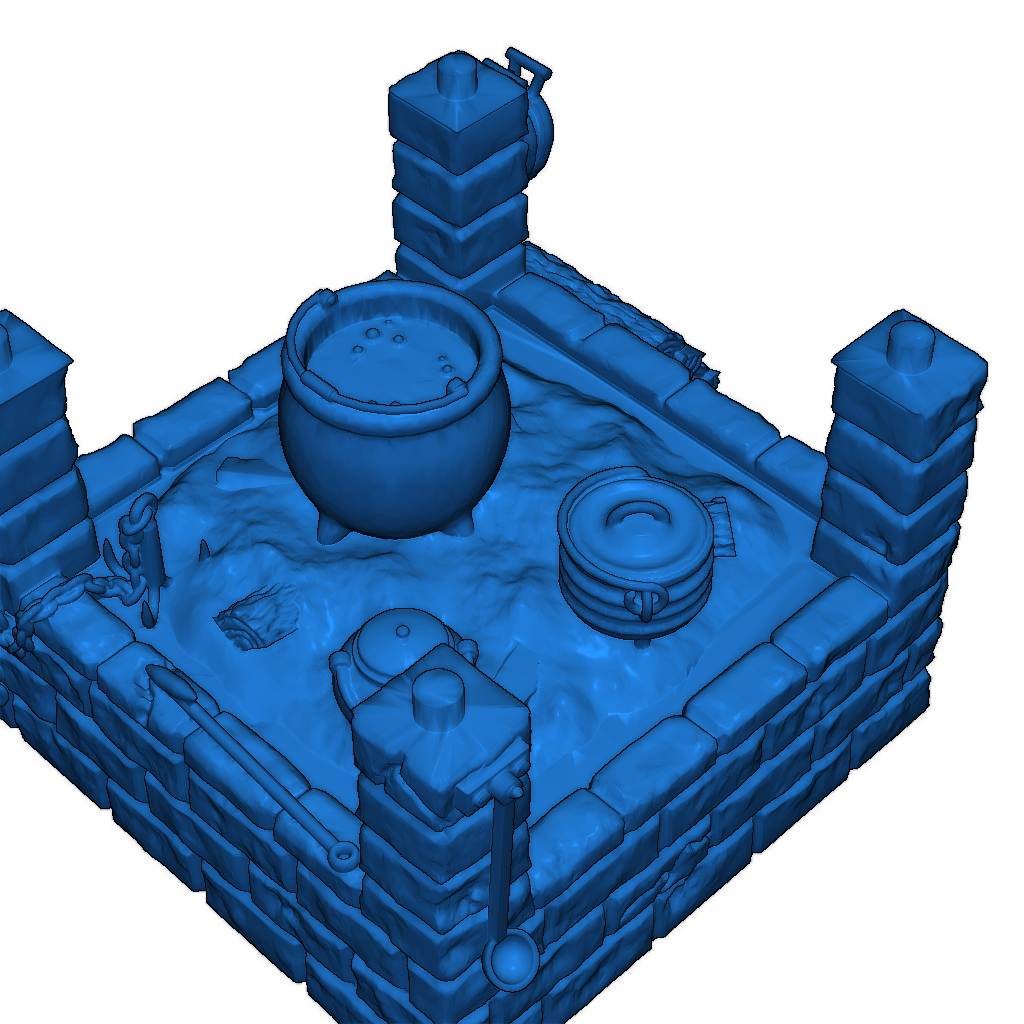 Открытая каменная печь для готовки