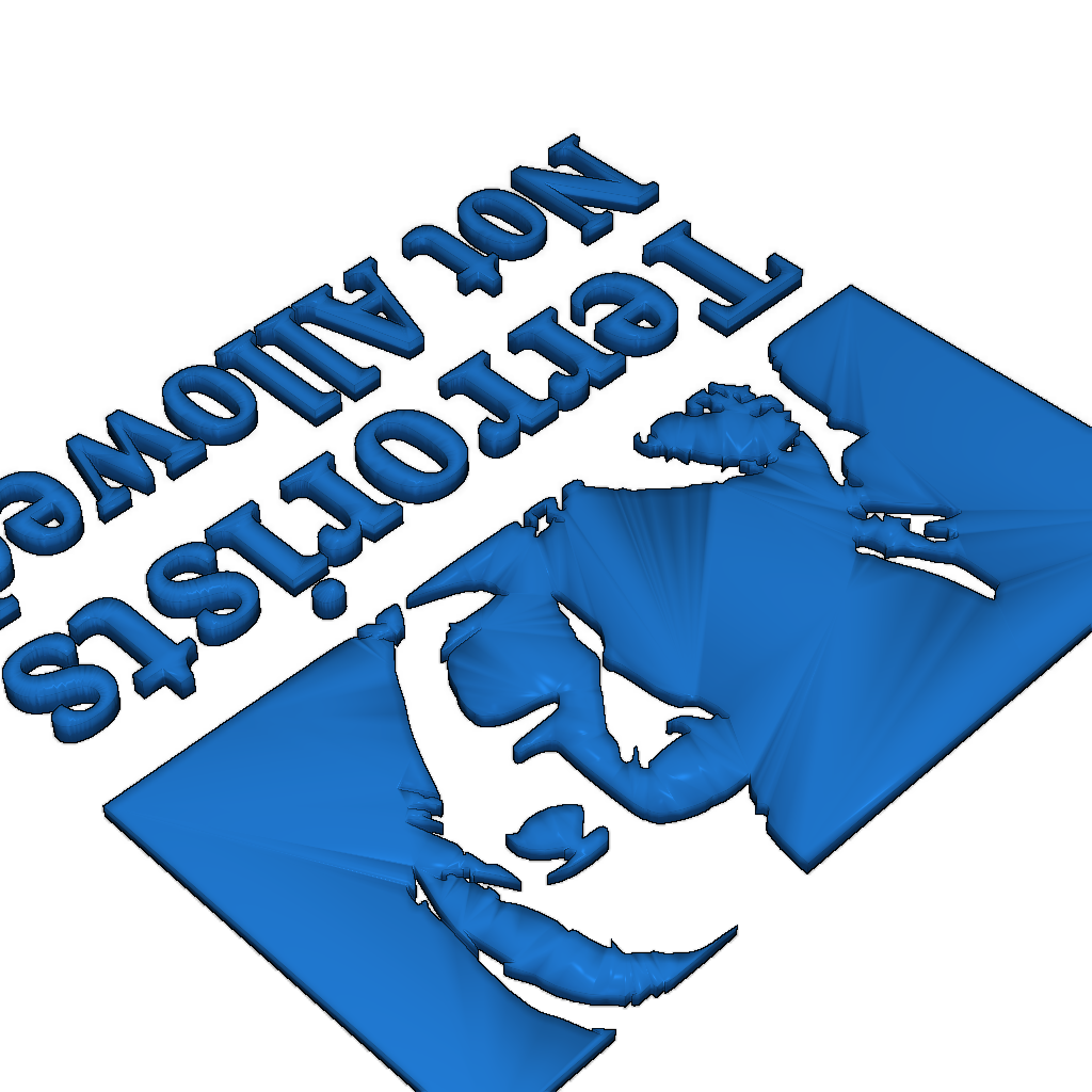 Знак "Террористам вход воспрещен"