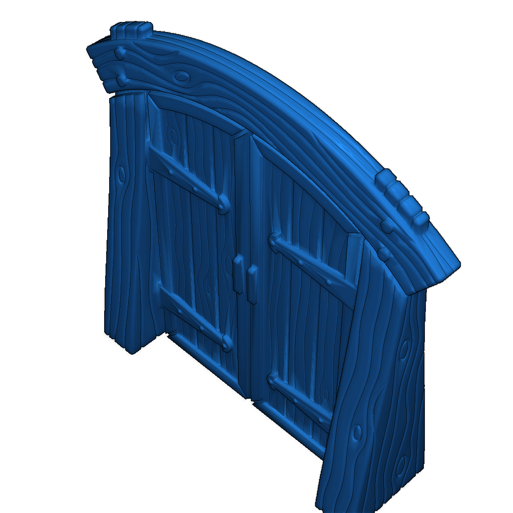 Деревянная дверь для подземелья с петлями и сдвижная версия