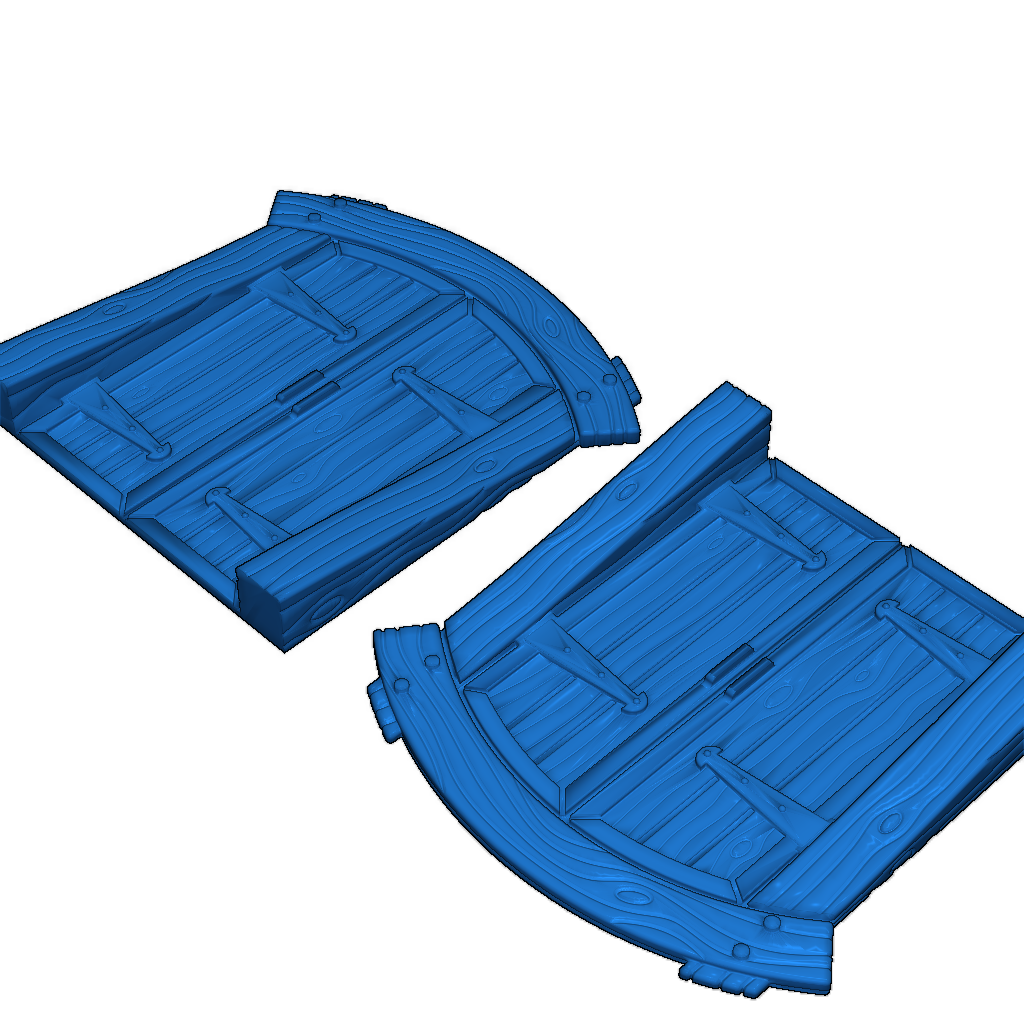 Деревянная дверь для подземелья с петлями и сдвижная версия