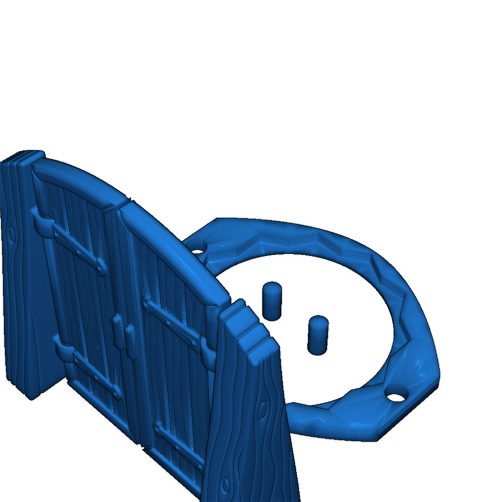 Деревянная дверь для подземелья с петлями и сдвижная версия