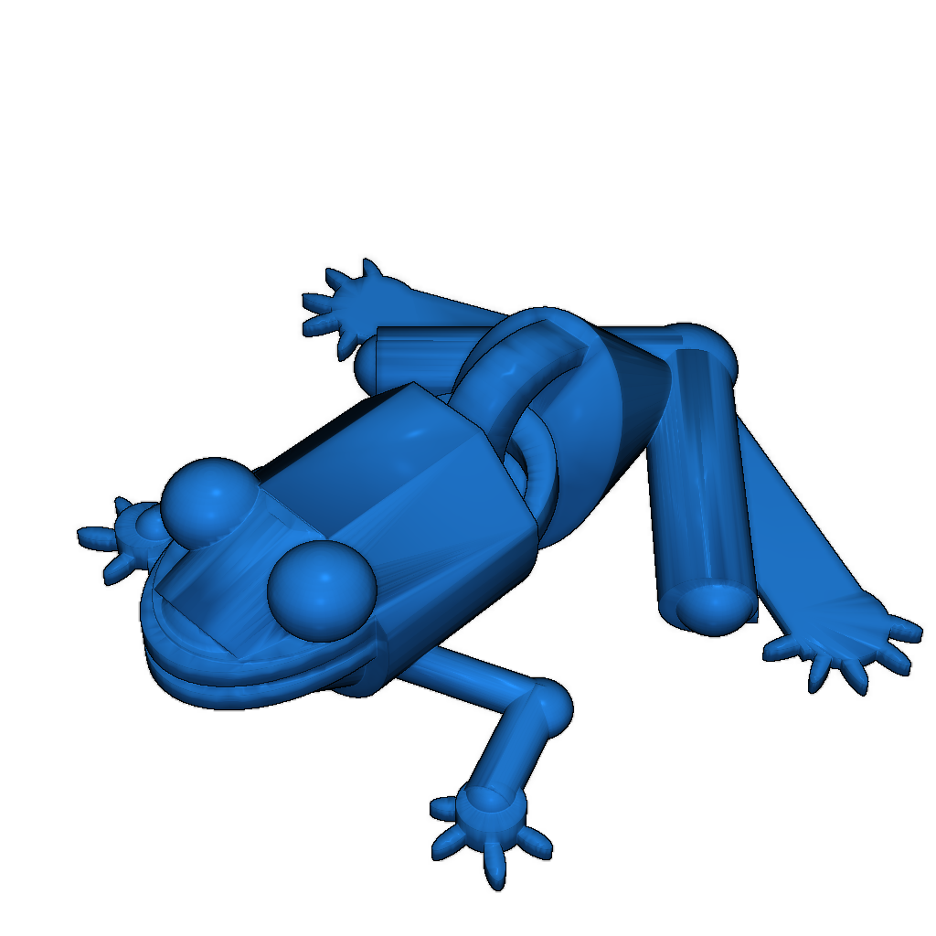 Гибкая лягушка с подвижными суставами