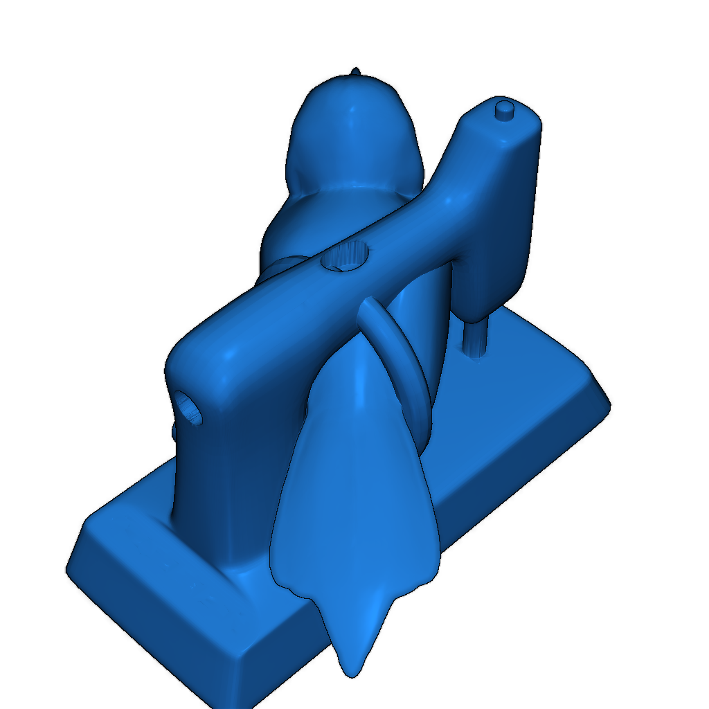 Птица-портной на швейной машине