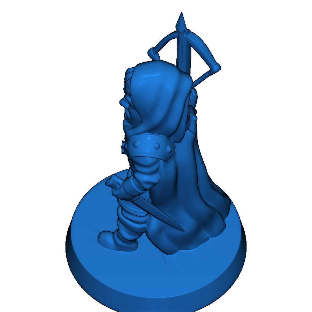 Полуорк-страж в темноте на FDM принтере без поддержки