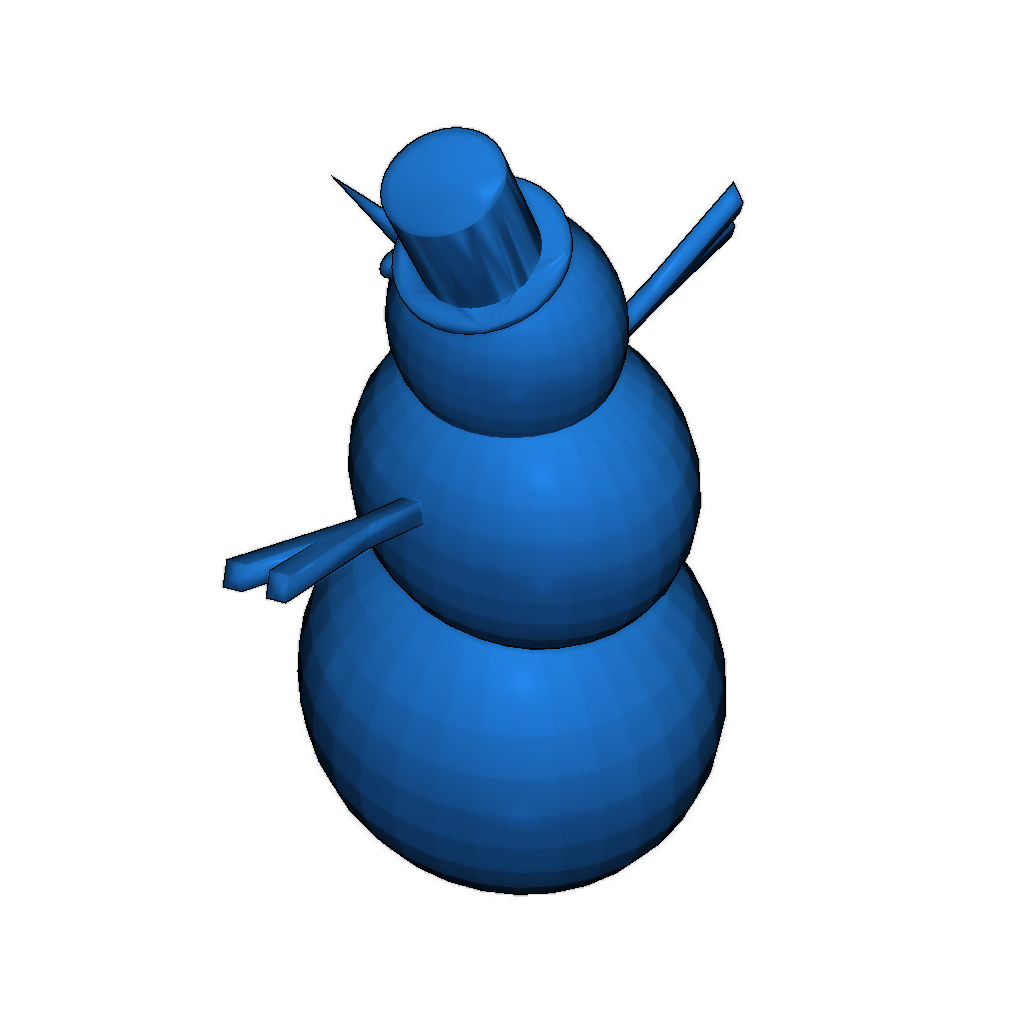 Снеговик 3D модель