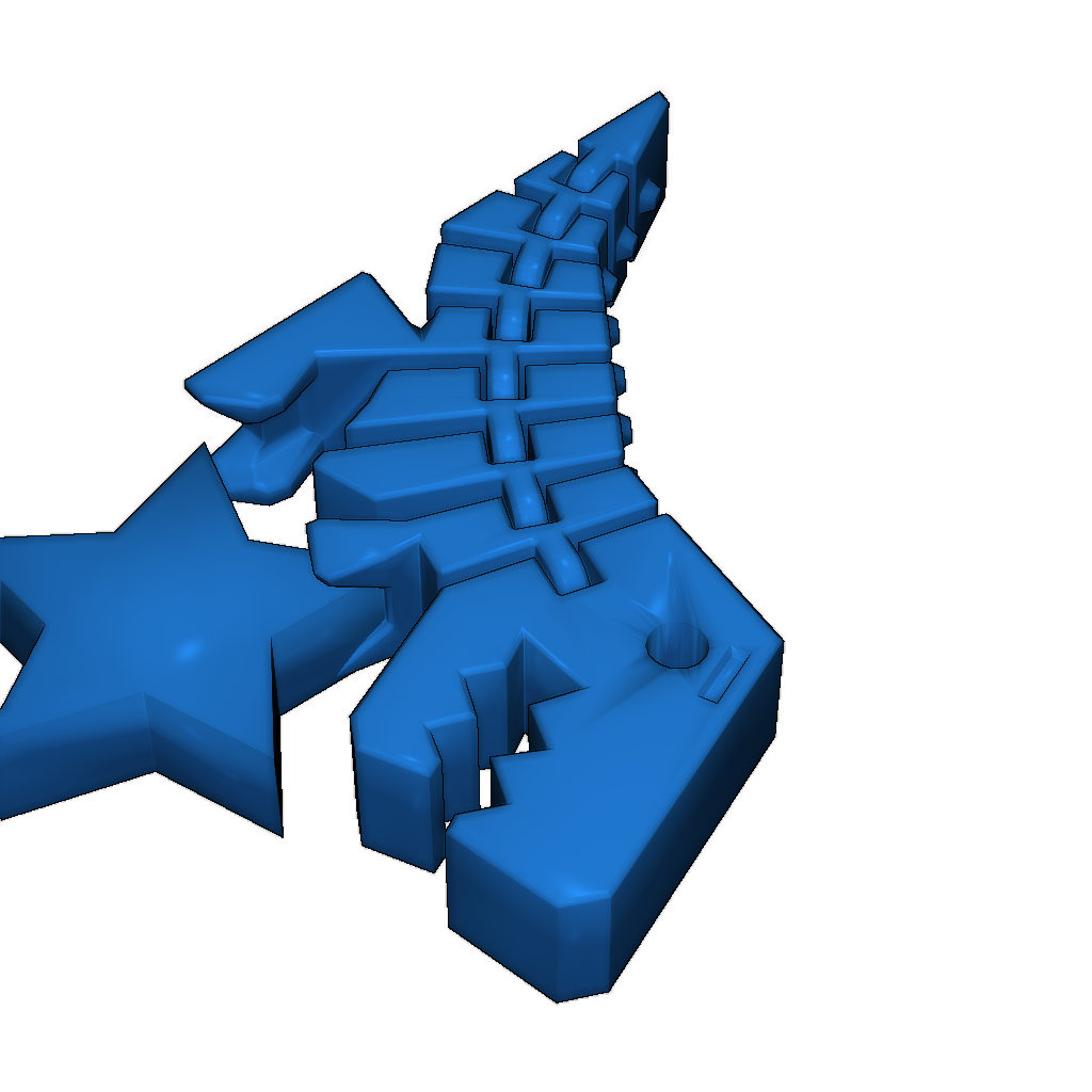 Гибкий динозавр с звездой