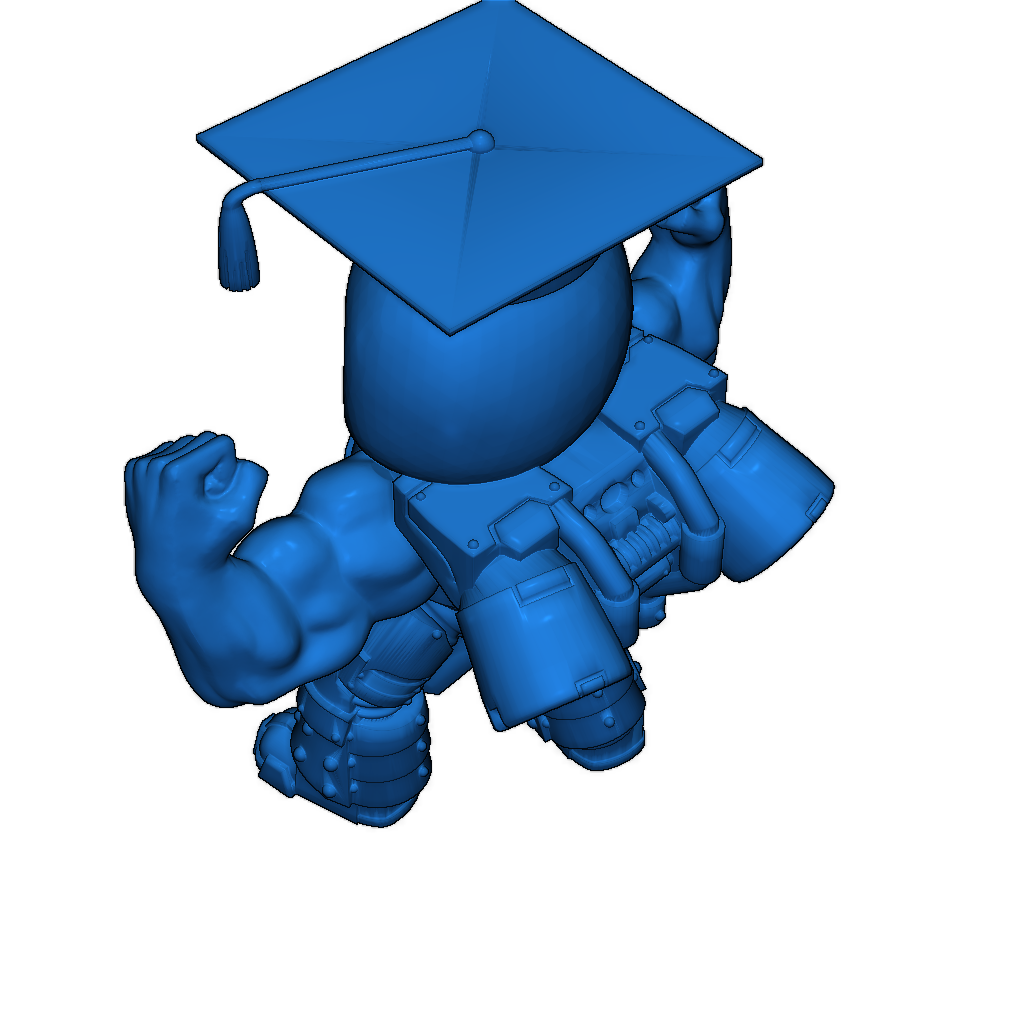 Модель руки Муссле-Арм с дипломом и логотипом PES