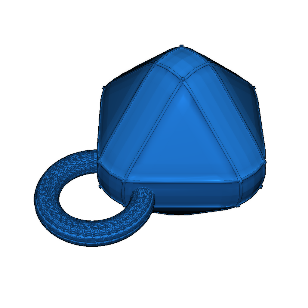 Брелок в форме изумруда