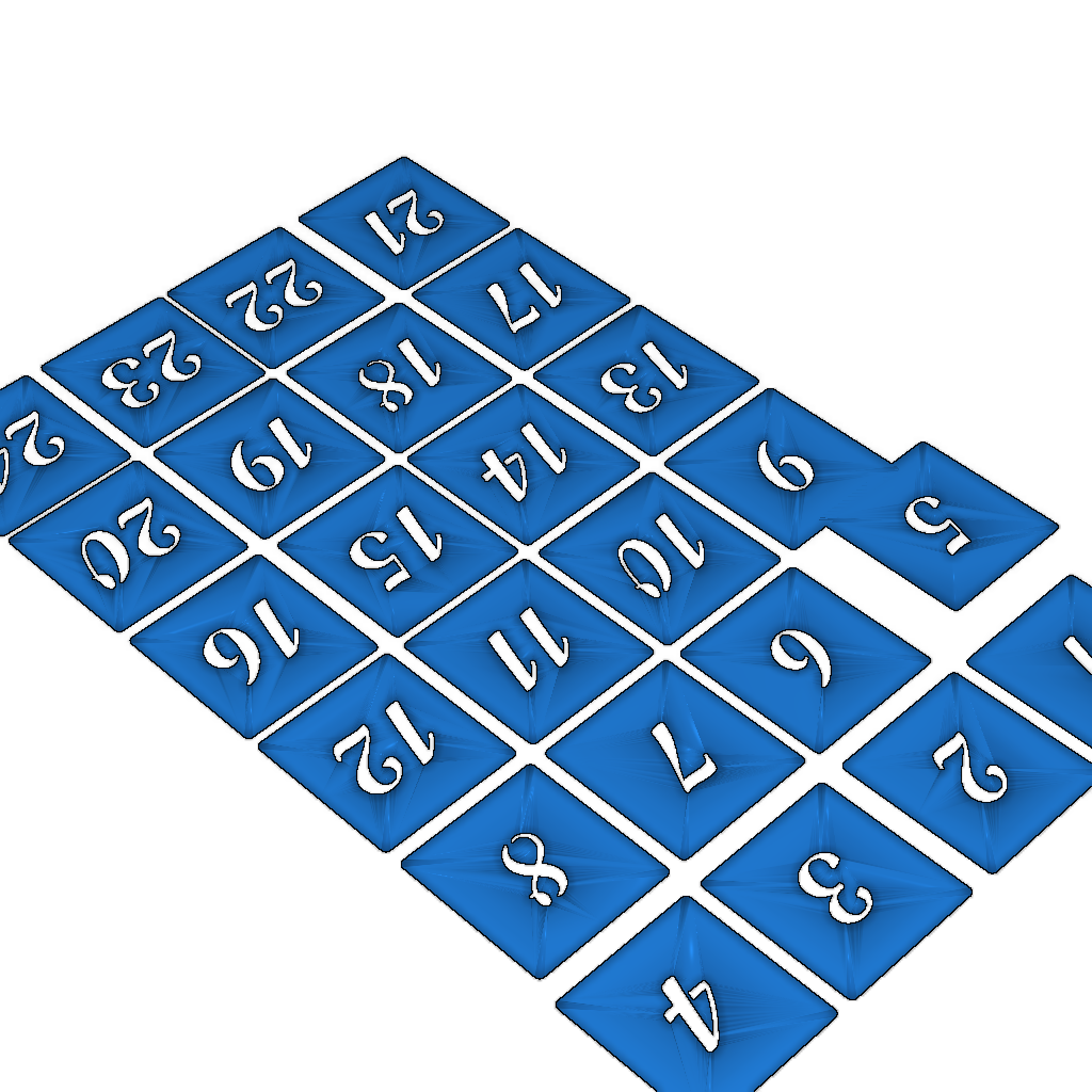 Шаблоны чисел 1-24 для рождественского календаря