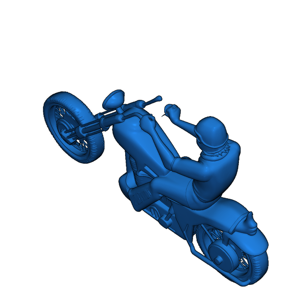 Силуэт мотоциклиста