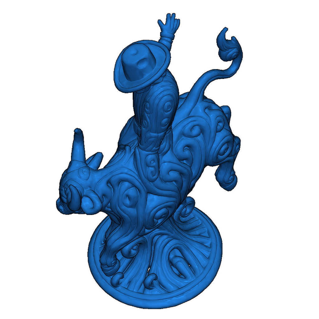 Скульптура ковбоя на быке